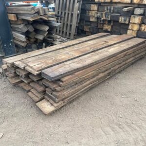 250mm x 40mm x 2.6M Reclaimed Oak Planks for Garden Edging