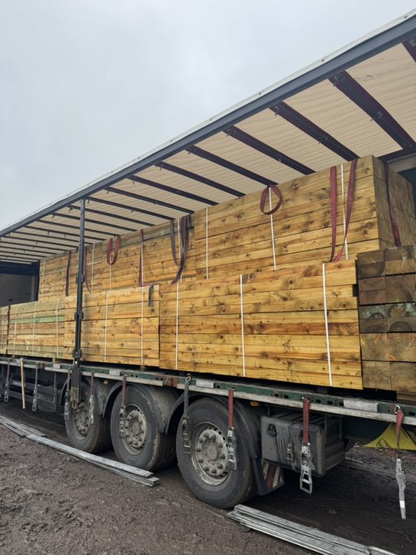 NEW SOFTWOOD SLEEPERS TANALISED 200MM X 100MM X 2.4M JUST CAME OFF LORRY! - Image 3