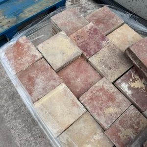 RECLAIMED QUARRY TILES 6X6 RED AND BUFF MIX THESE ARE NOT SOLD INDIVIUDALLY