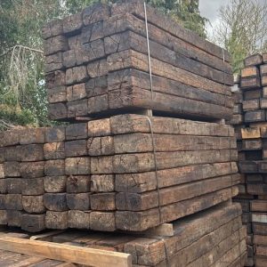 RECLAIMED RAILWAY A/B SLEEPERS 250MM X 150MM X 2.5/6M APPROX (STANDARD GRADE)