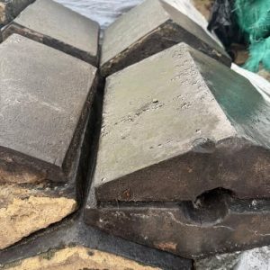 Reclaimed Blue Victorian Wall Copings – Heavy, Character Pieces APPROX 300MM LONG