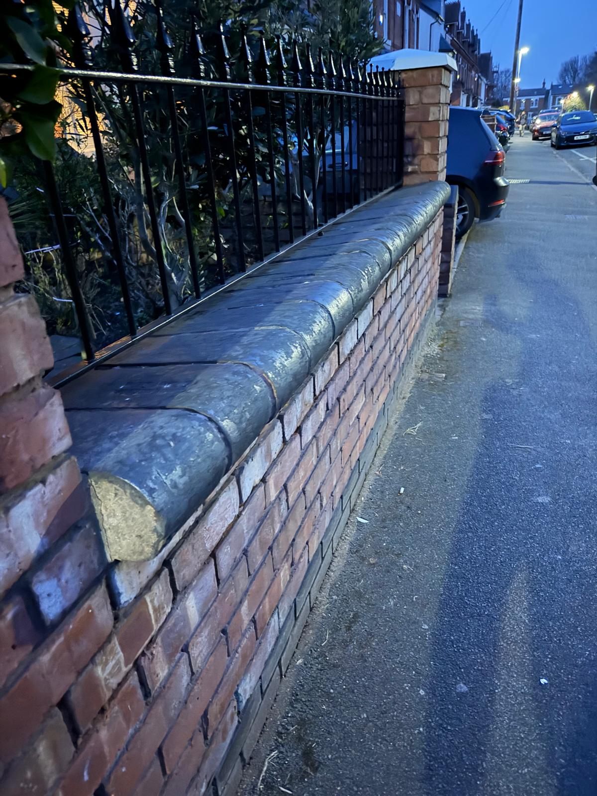 Reclaimed Blue Teardrop Wall Coping – £15 inc VAT