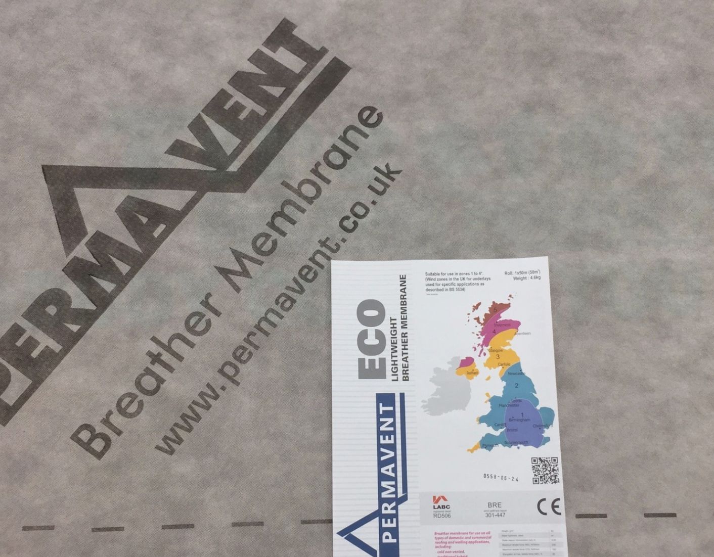 Roofing Breathable Membrane 50M Rolls – Premium Grade, £25+VAT